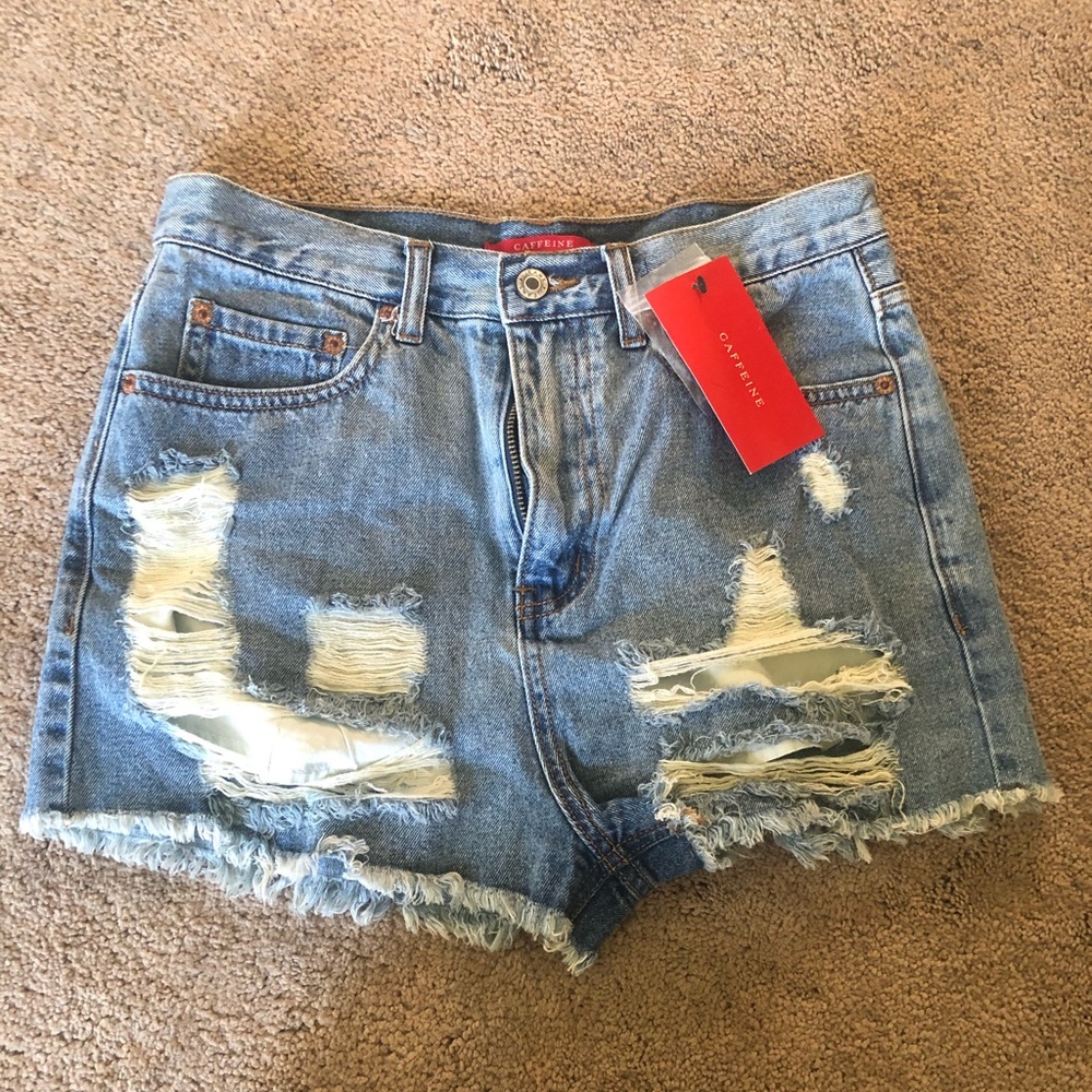 Denim High waisted shorts